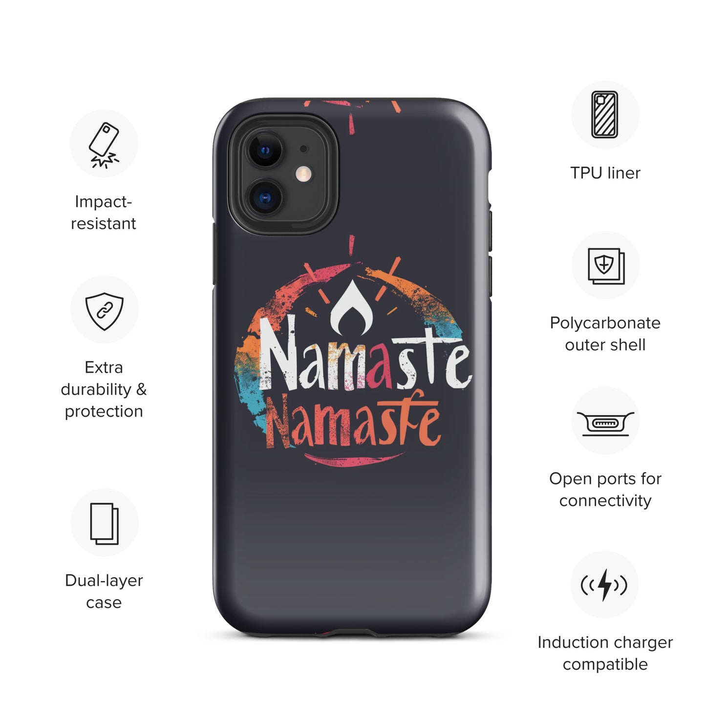 "Namaste 2" Tough Case for iPhone®