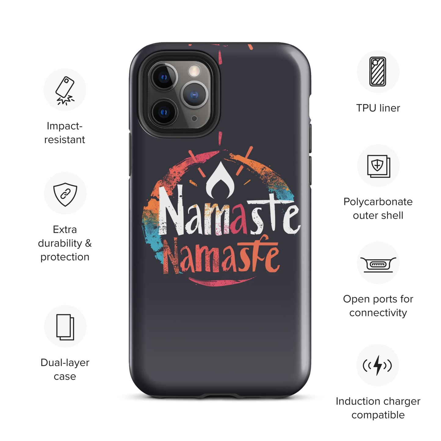 "Namaste 2" Tough Case for iPhone®