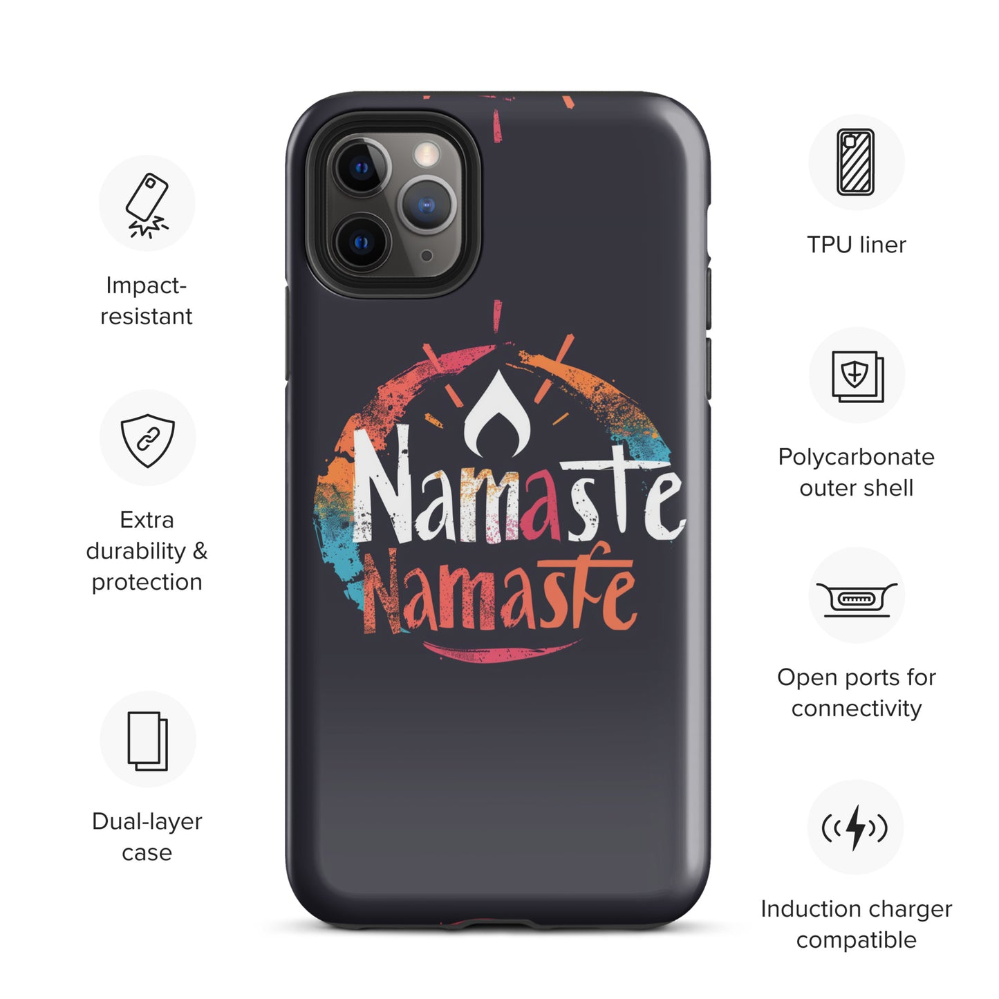 "Namaste 2" Tough Case for iPhone®