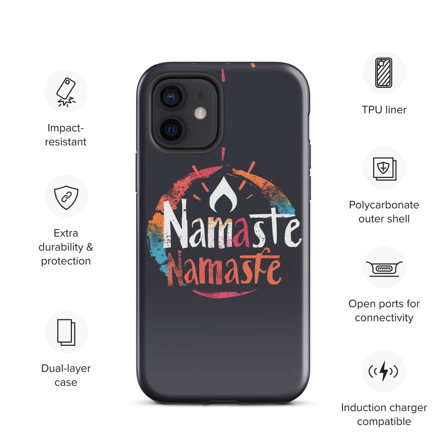 "Namaste 2" Tough Case for iPhone®