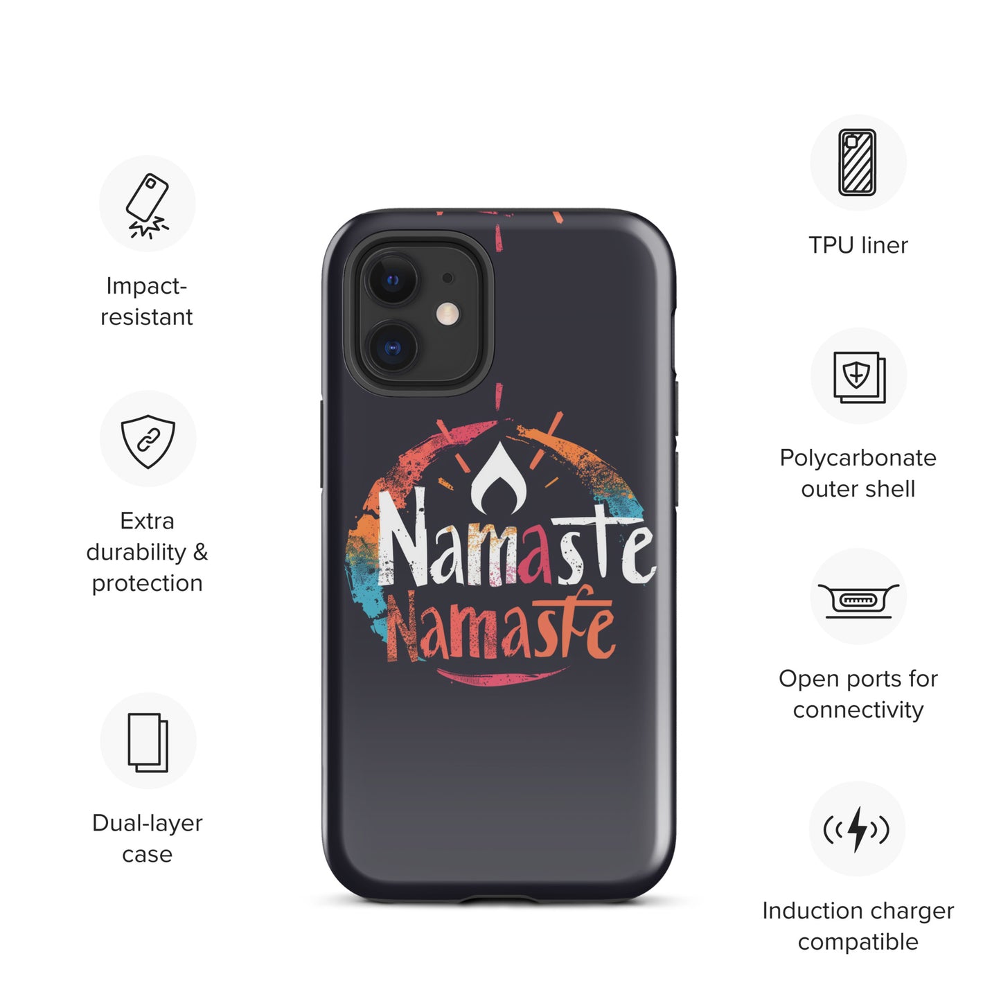 "Namaste 2" Tough Case for iPhone®