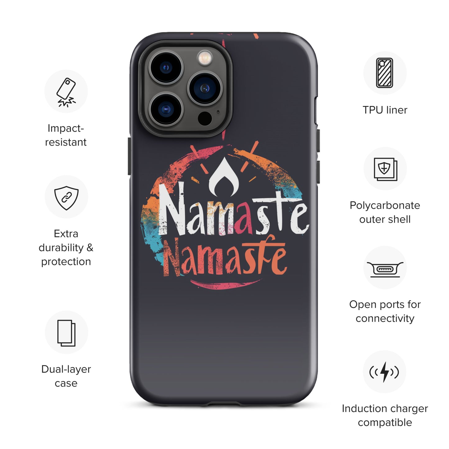 "Namaste 2" Tough Case for iPhone®