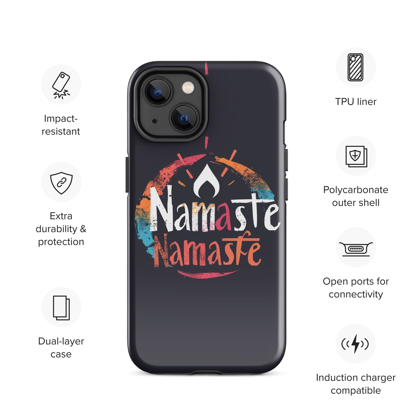 "Namaste 2" Tough Case for iPhone®