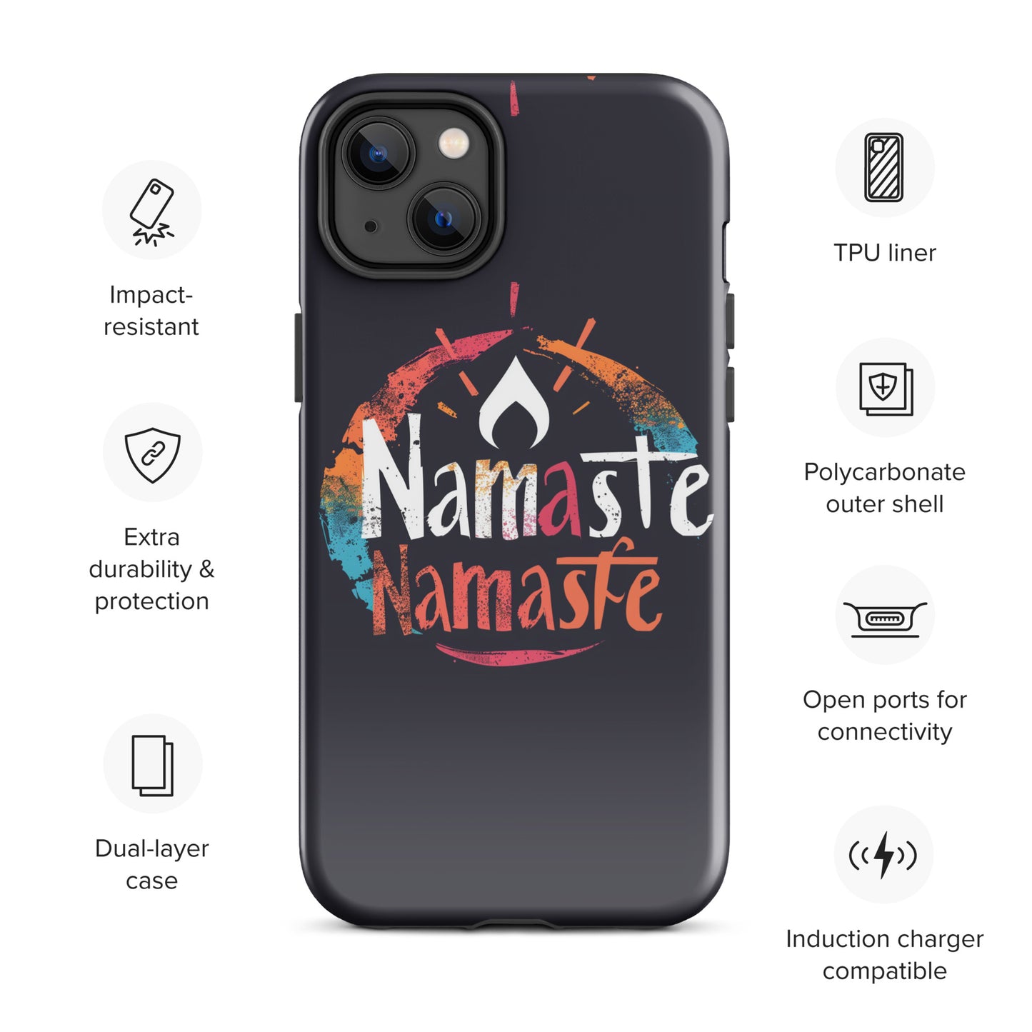 "Namaste 2" Tough Case for iPhone®