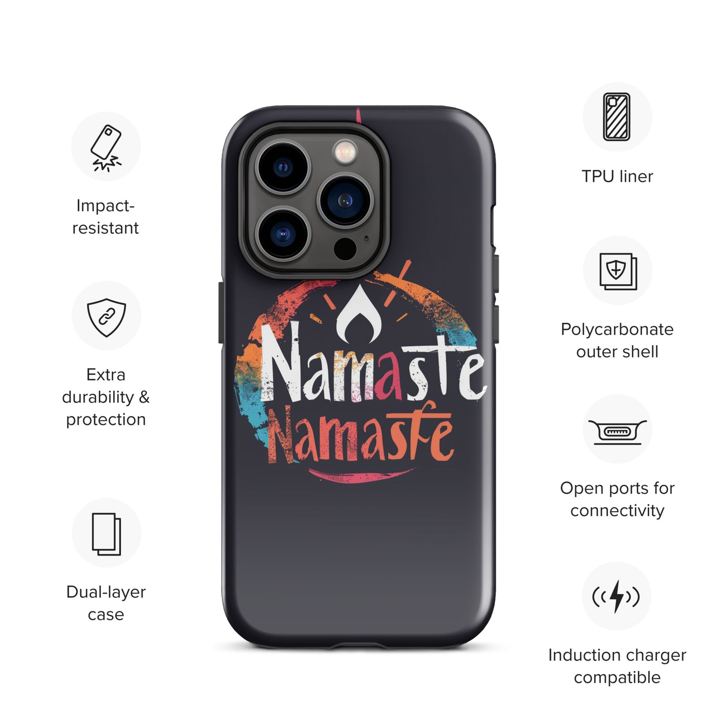 "Namaste 2" Tough Case for iPhone®