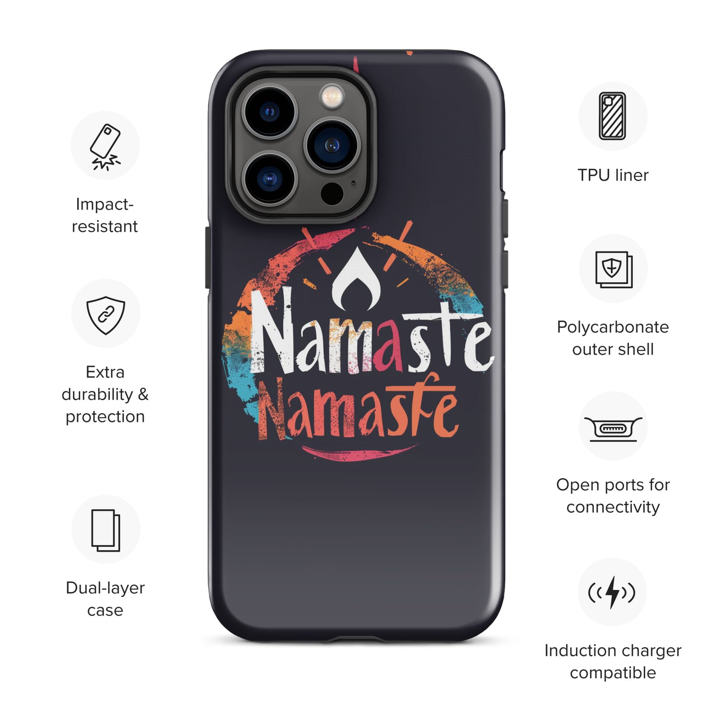 "Namaste 2" Tough Case for iPhone®