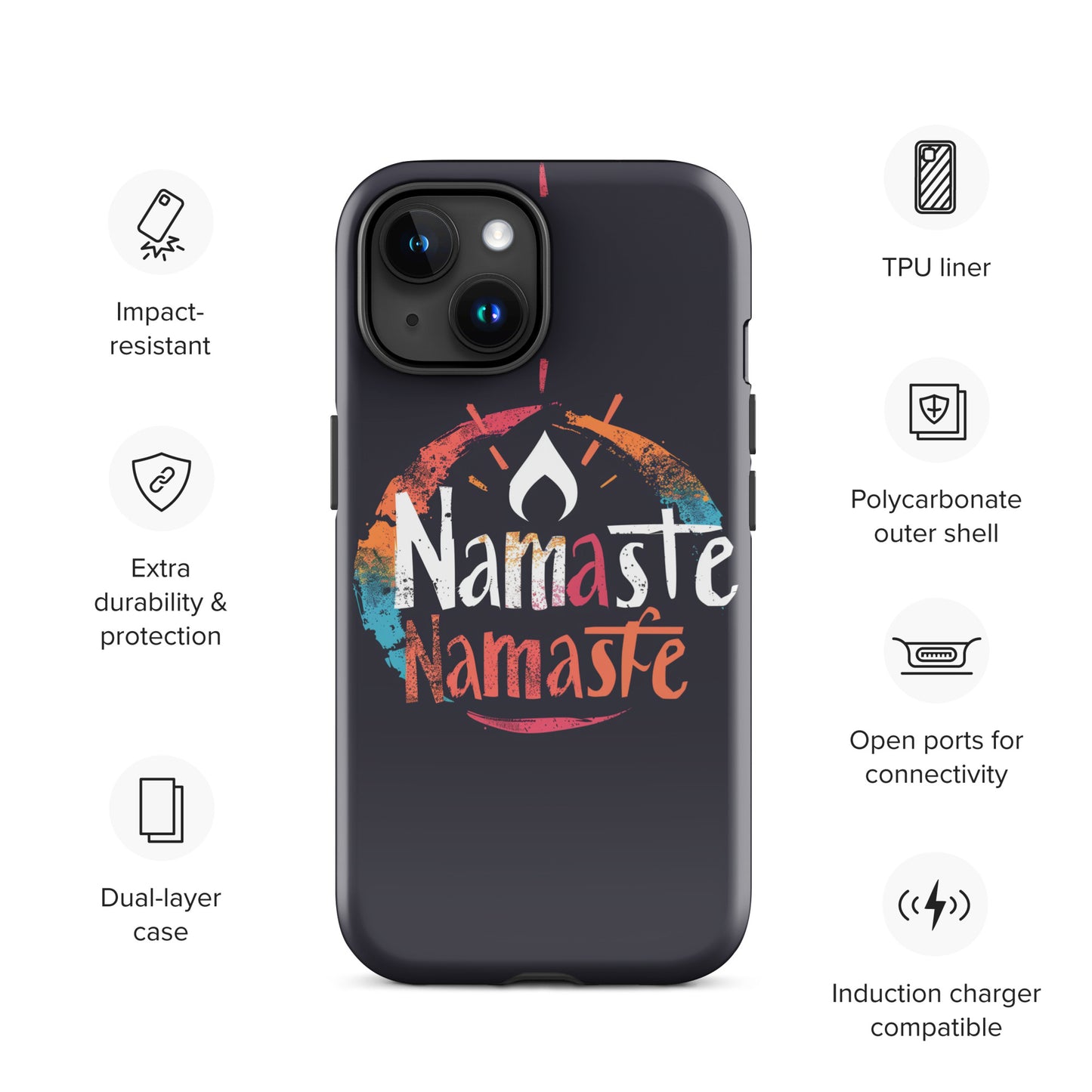 "Namaste 2" Tough Case for iPhone®