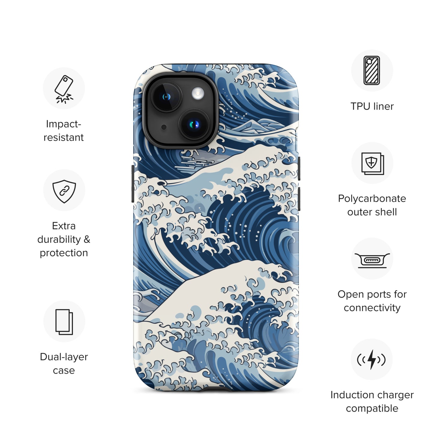 "Wave" Tough Case for iPhone®