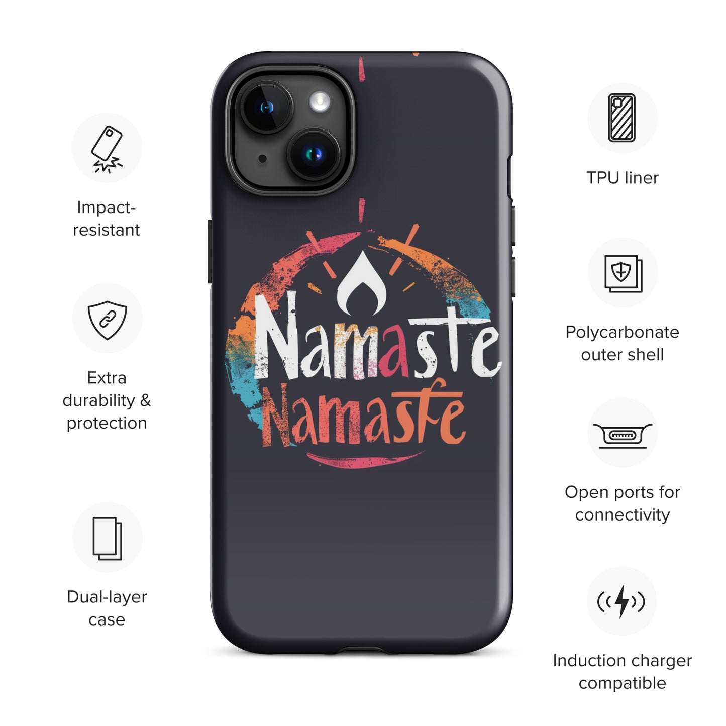 "Namaste 2" Tough Case for iPhone®