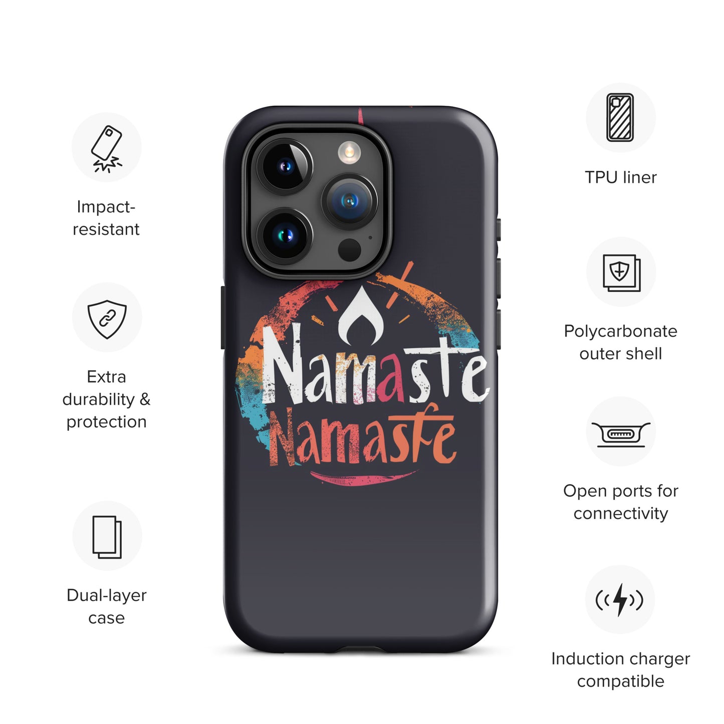 "Namaste 2" Tough Case for iPhone®