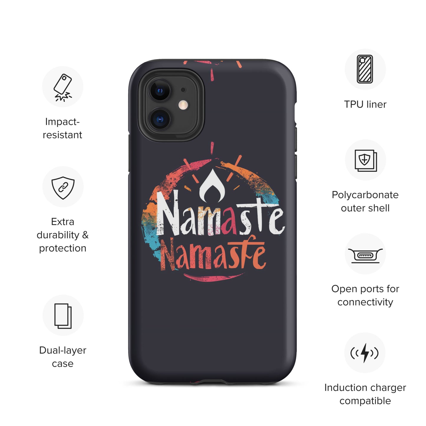 "Namaste 2" Tough Case for iPhone®