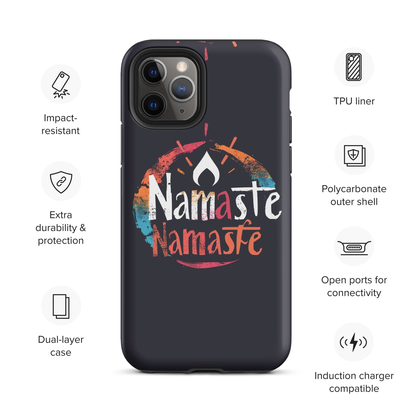 "Namaste 2" Tough Case for iPhone®