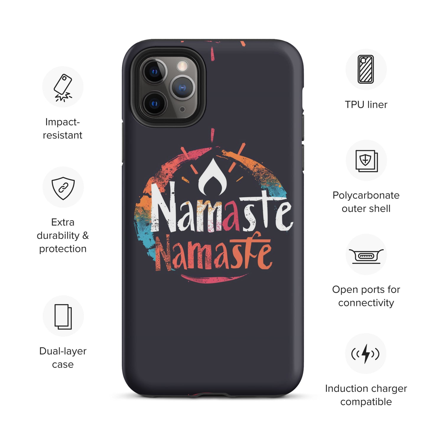 "Namaste 2" Tough Case for iPhone®