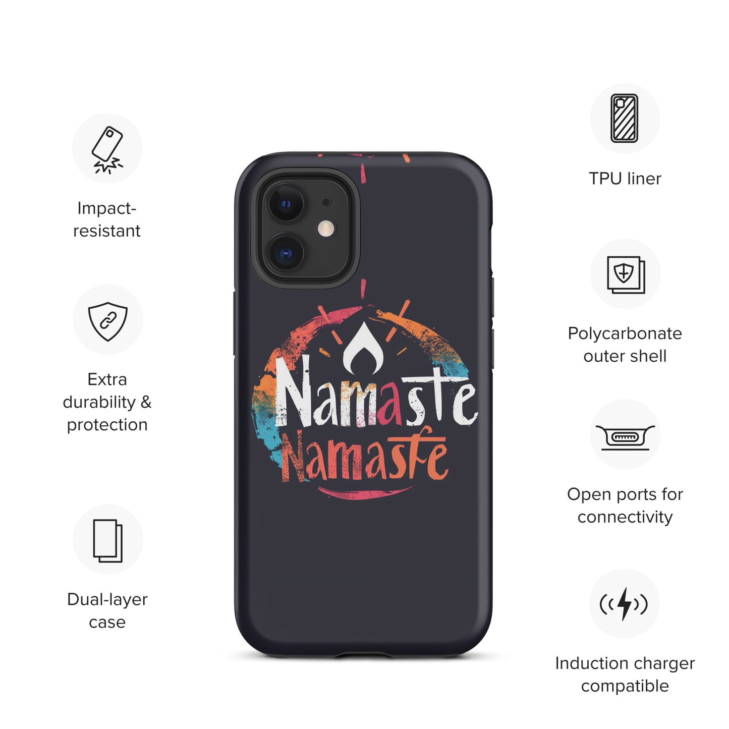 "Namaste 2" Tough Case for iPhone®