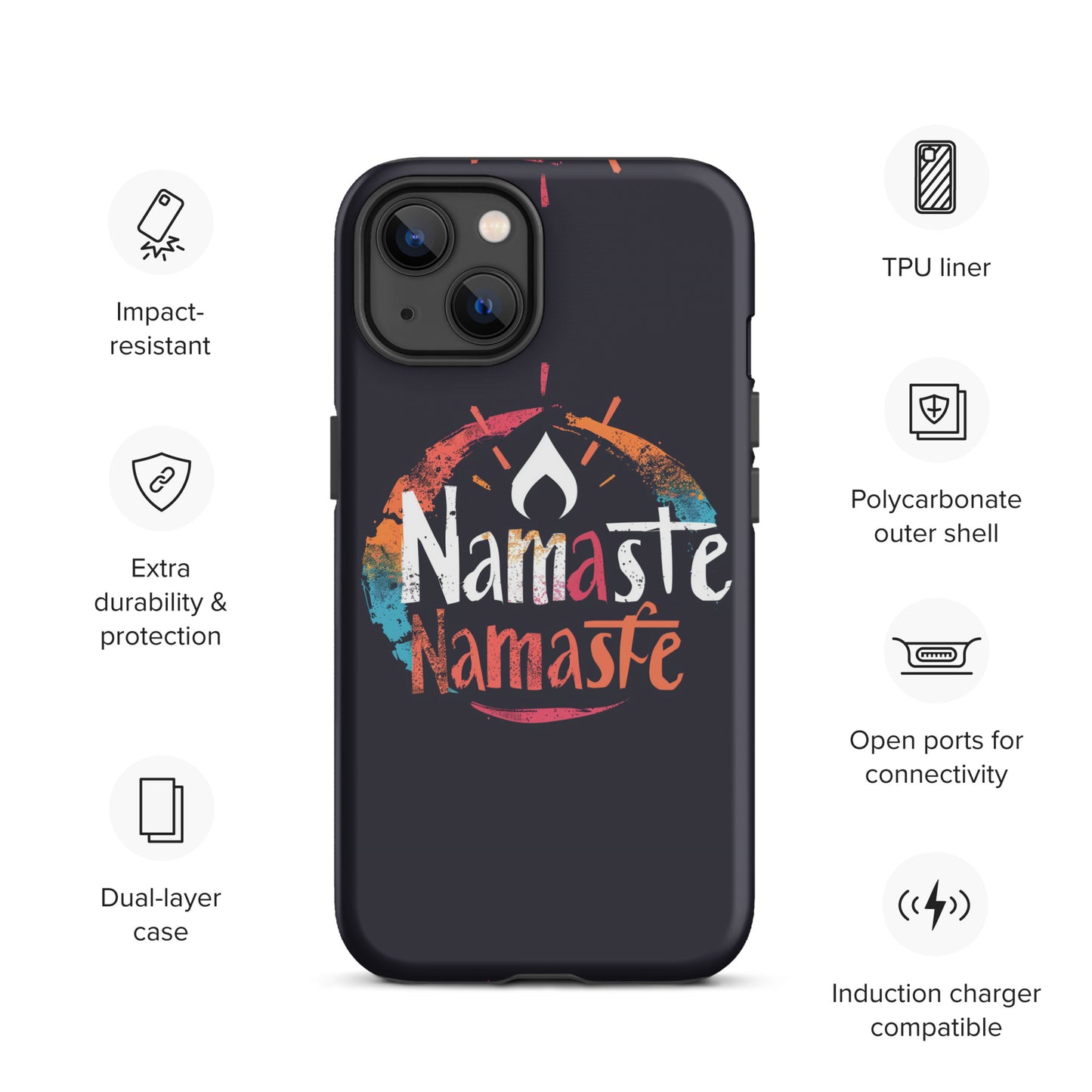 "Namaste 2" Tough Case for iPhone®