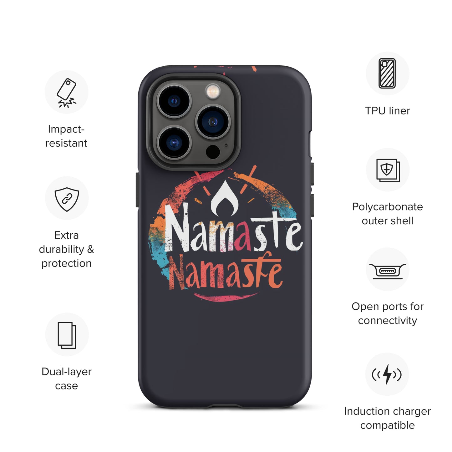 "Namaste 2" Tough Case for iPhone®