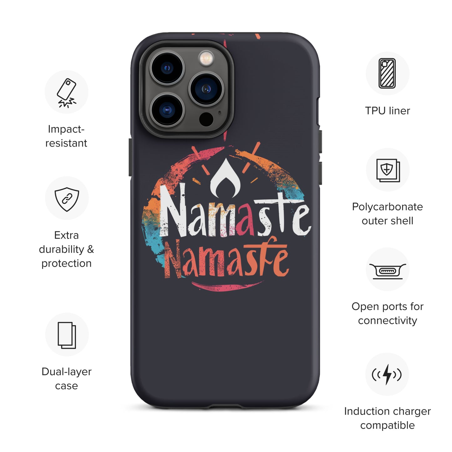 "Namaste 2" Tough Case for iPhone®