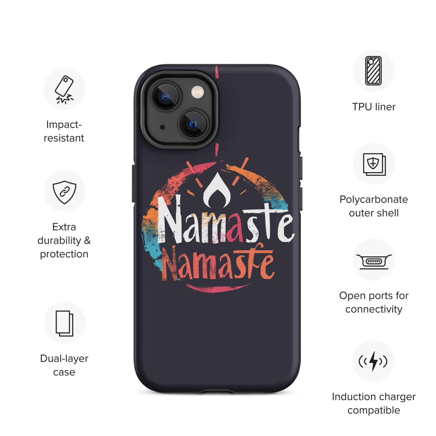 "Namaste 2" Tough Case for iPhone®