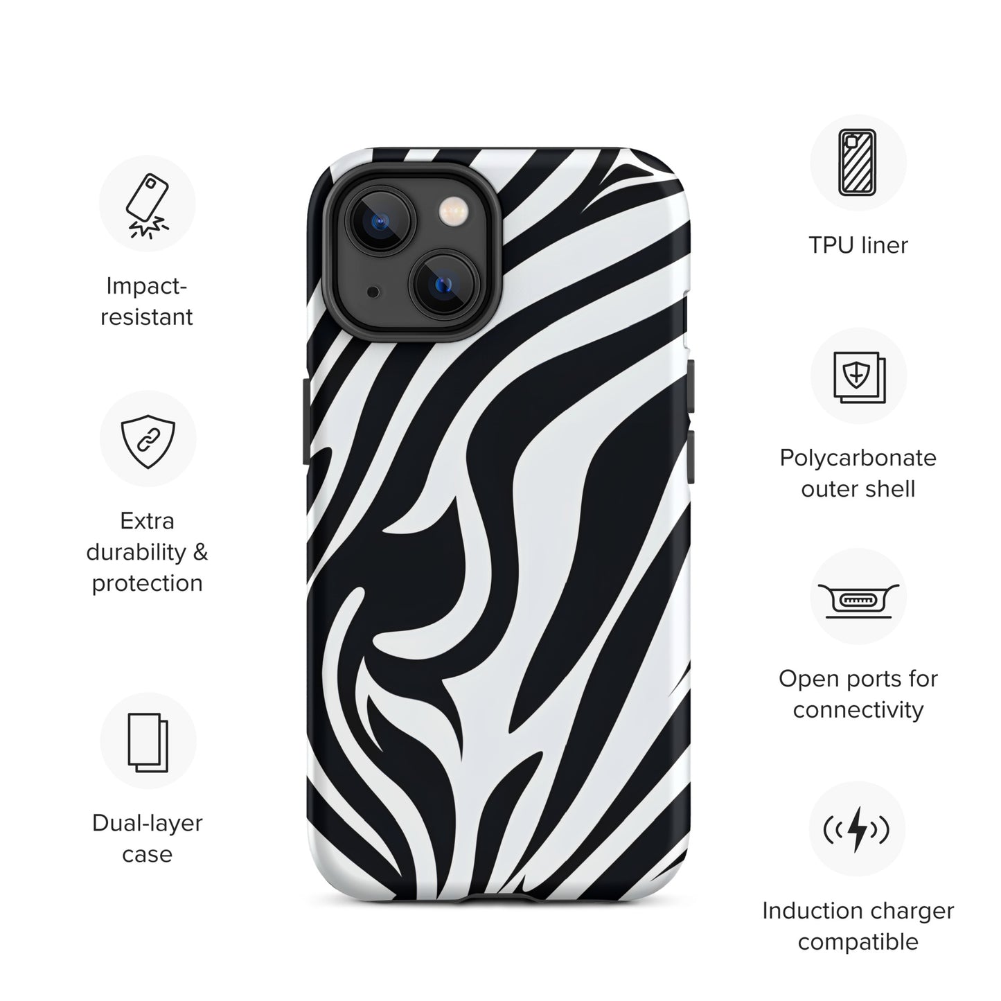 "Zebra" Tough Case for iPhone®