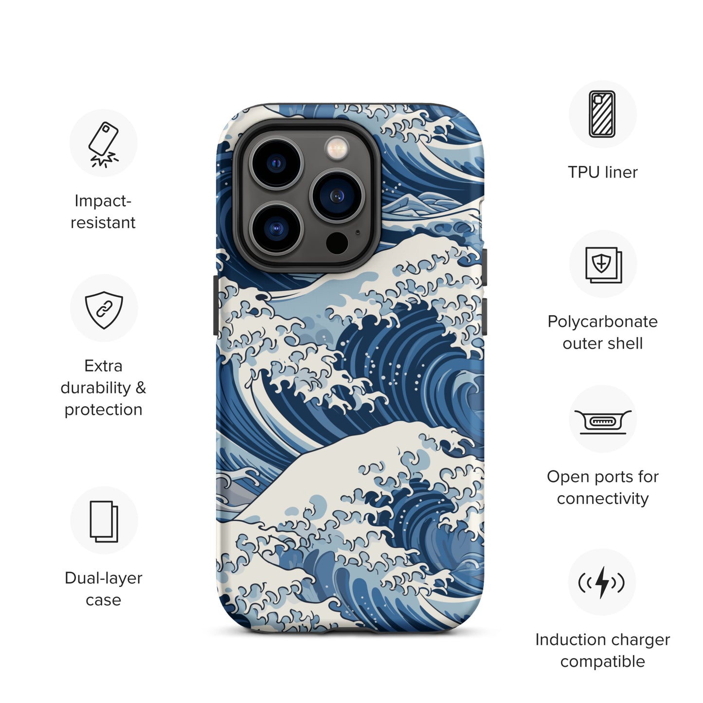 "Wave" Tough Case for iPhone®