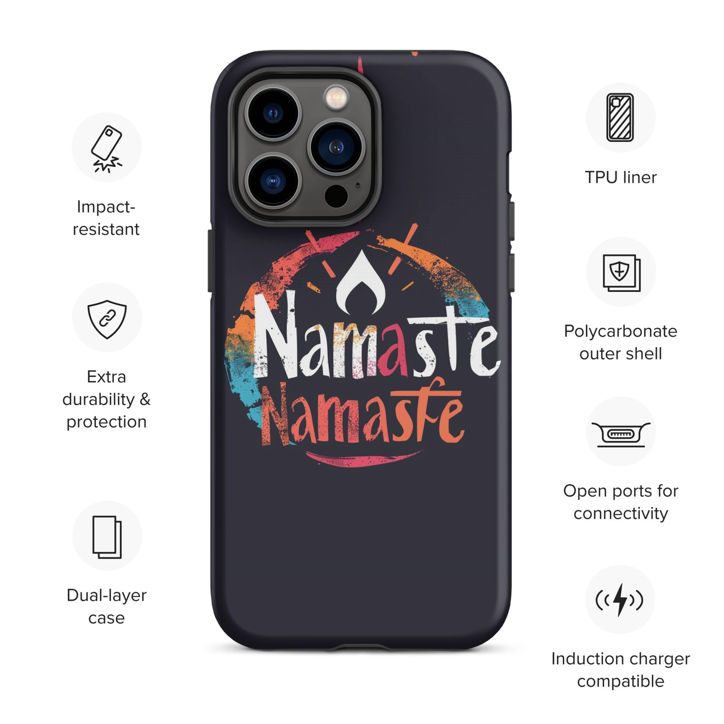 "Namaste 2" Tough Case for iPhone®