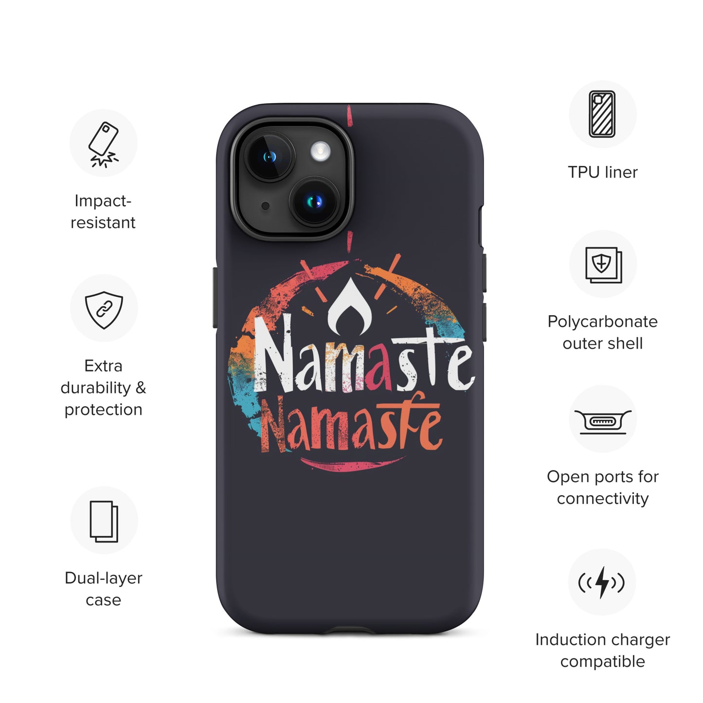 "Namaste 2" Tough Case for iPhone®