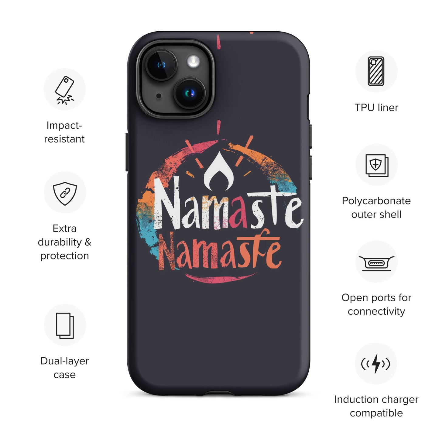 "Namaste 2" Tough Case for iPhone®