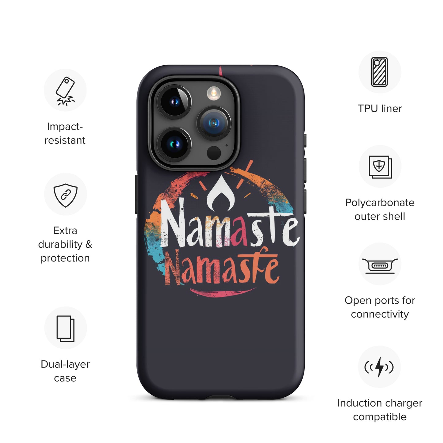 "Namaste 2" Tough Case for iPhone®