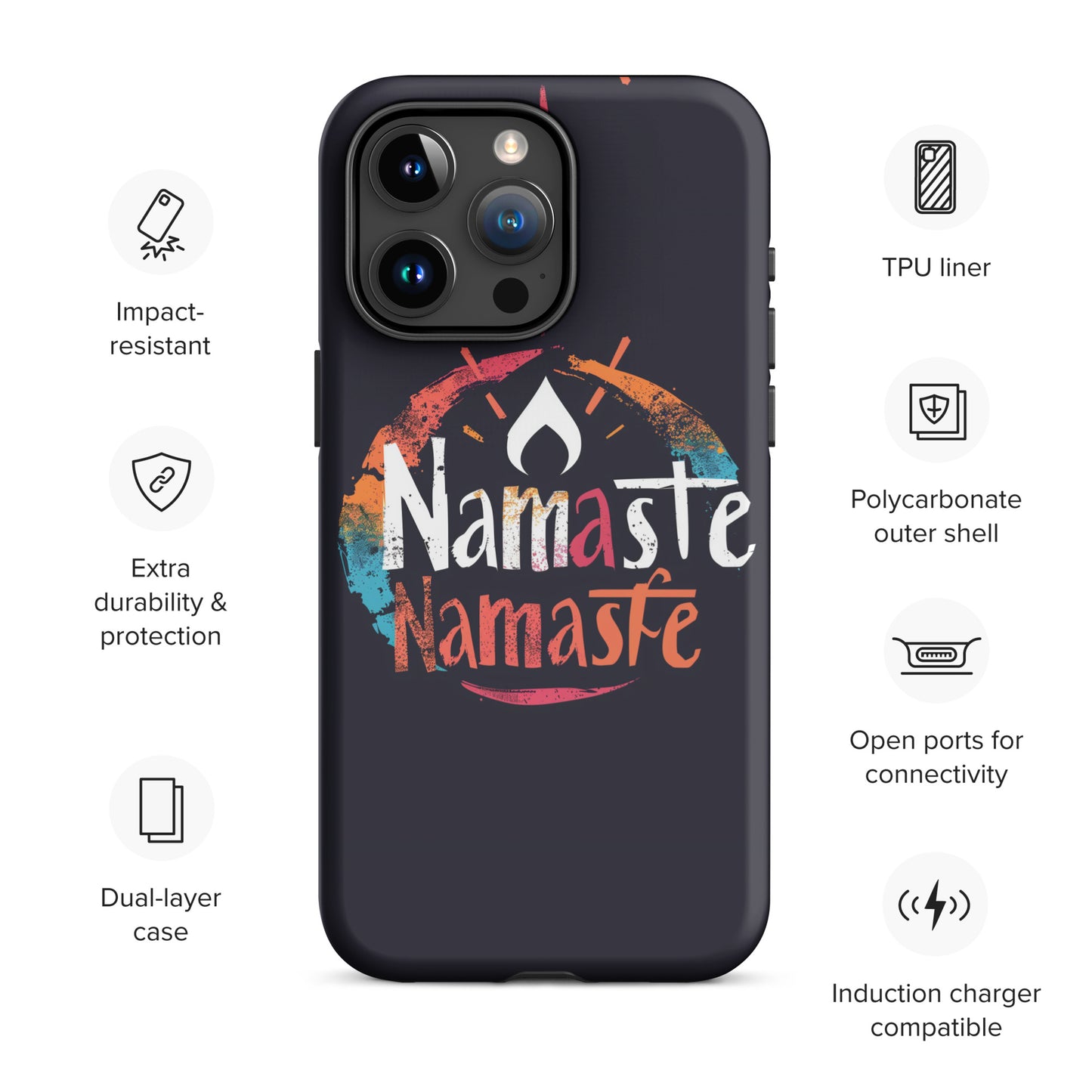 "Namaste 2" Tough Case for iPhone®